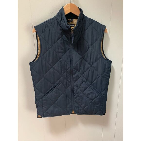 J. Crew Mercantile Navy Blue Quilted Vest Small - Picture 1 of 7